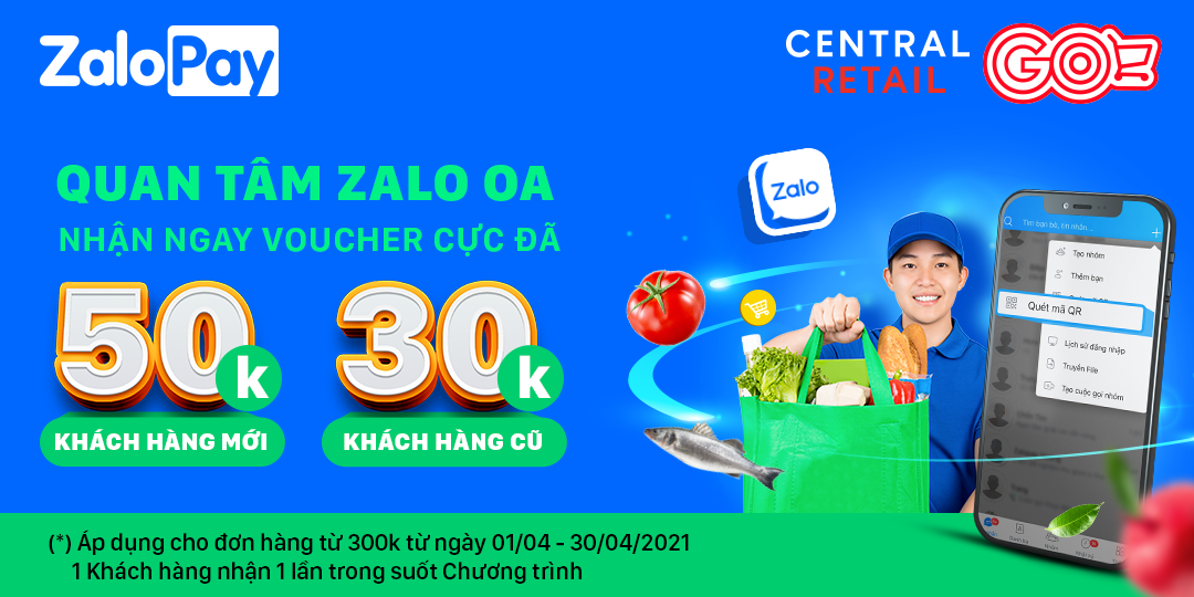 GO! TRÊN ZALO - Scan QR nhận ngay quà tặng lên đến 50k