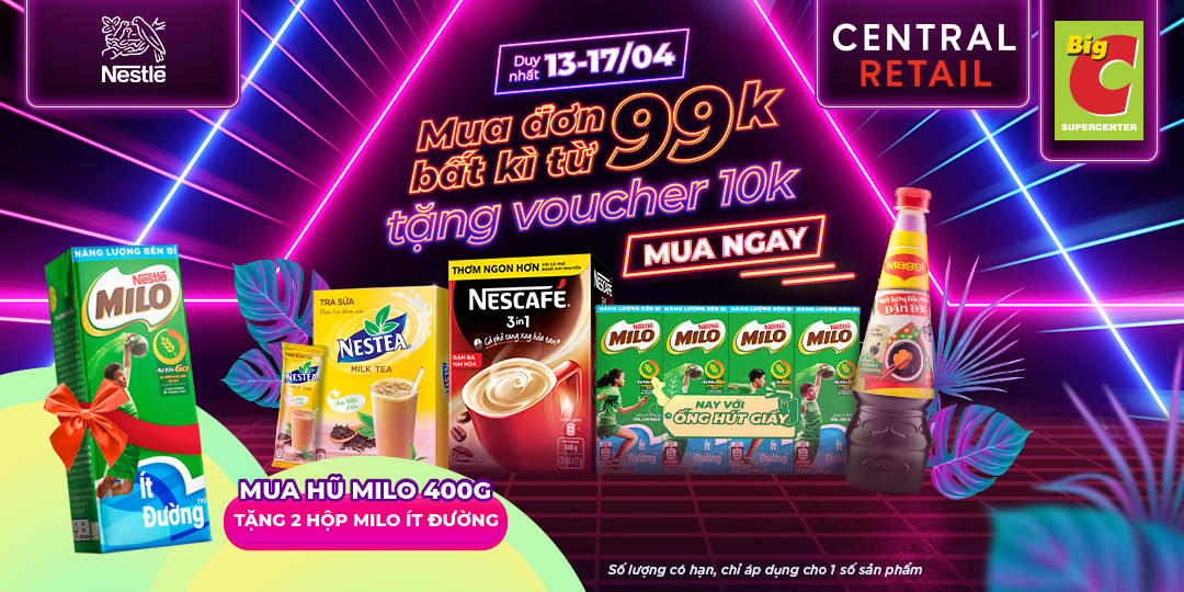 CHỤP DEAL NESTLE GIẢM RẦN RẦN, NHANH NHANH HỐT VOUCHER CÙNG BIG C