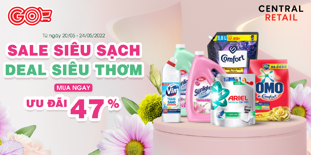 SALE SIÊU SẠCH, DEAL SIÊU THƠM - GIẶT TẨY GIẢM BÙNG NỔ ĐẾN 20%