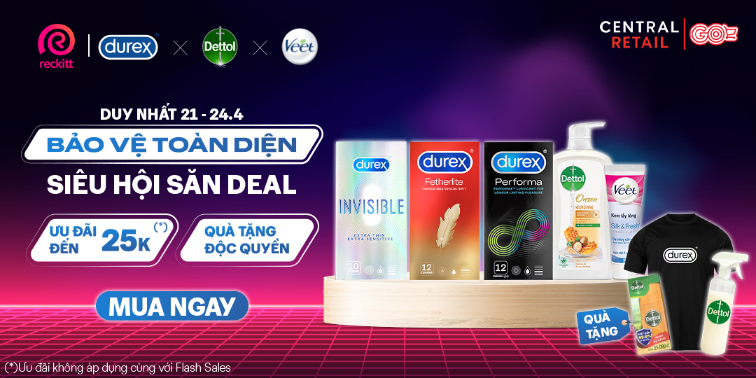 NÓNG 1000°C| DUREX, VEET VÀ DETTOL ƯU ĐÃI PHỪNG PHỰC, HỪNG HỰC SĂN NGAY!