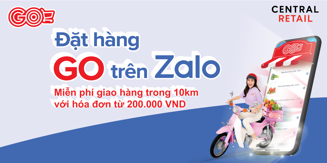  Đặt Hàng GO! Ngay Trên Ứng Dụng Zalo 