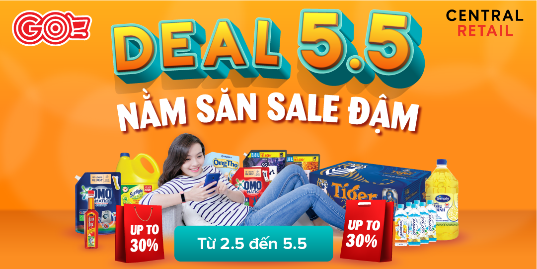 CHÀO DEAL 5.5 - NẰM NHÀ SĂN SALE CỰC ĐÃ TẠI GO! TRÊN ZALO