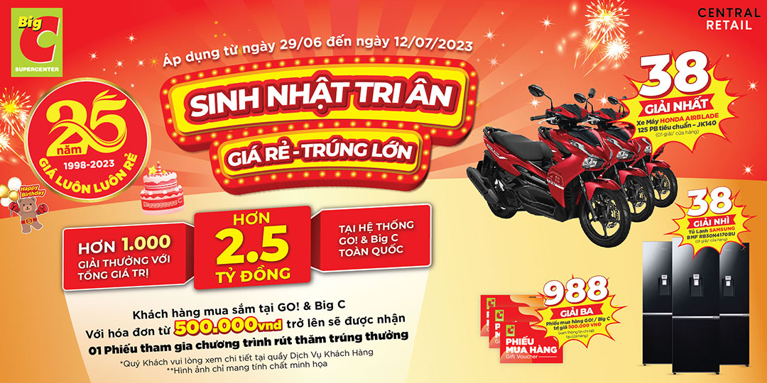 SINH NHẬT TRI ÂN - GIÁ RẺ TRÚNG LỚN