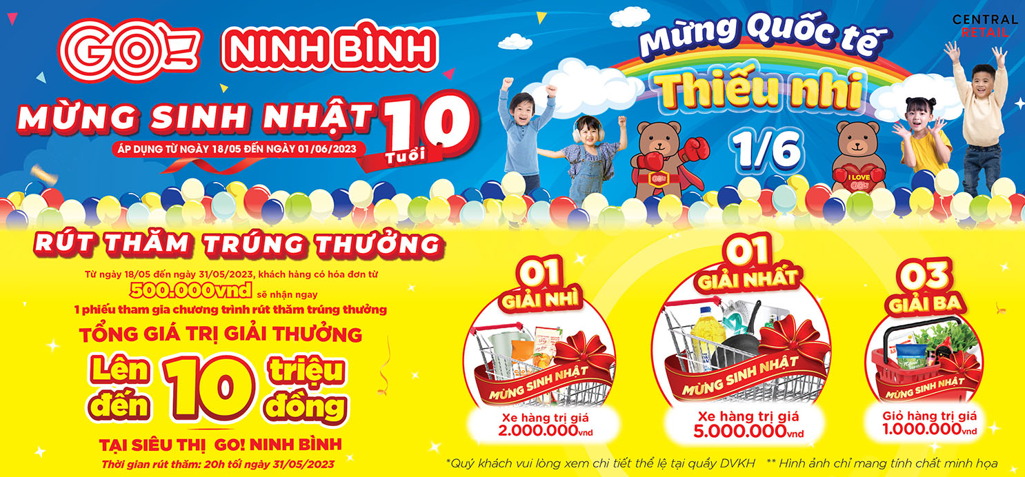 MỪNG SINH NHẬT GO! NINH BÌNH: 10 NĂM GẮN BÓ - TẶNG BẠN ƯU ĐÃI TO