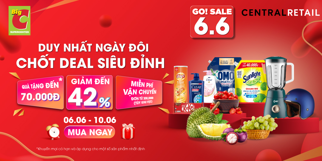 NGÀY ĐÔI 6.6: SIÊU DEAL BÙNG CHÁY - CẦN GÌ SALE NẤY