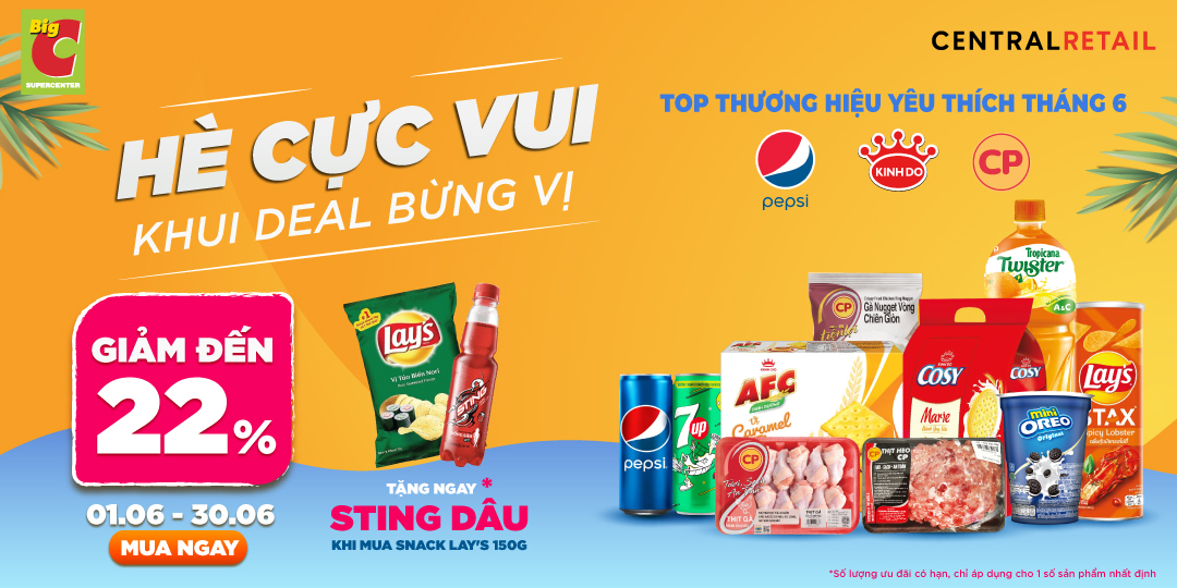 TOP THƯƠNG HIỆU THỰC PHẨM TUNG DEAL CỰC PHẨM ĐẾN 22% 