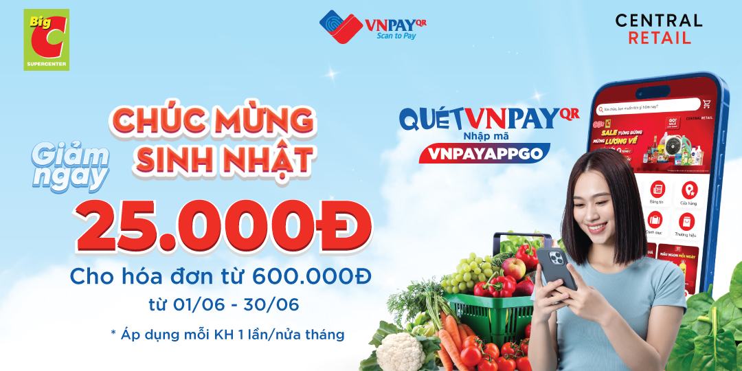 CÙNG VNPAY-QR MỪNG SINH NHẬT GO! & BIG C 