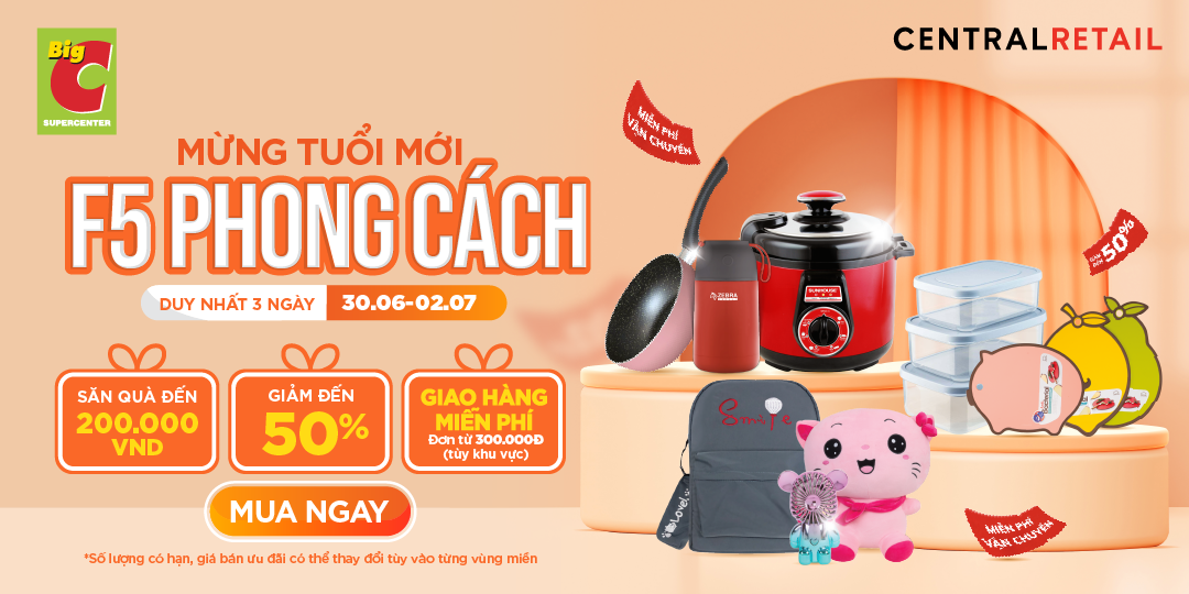 F5 PHONG CÁCH QUÁ DỄ VỚI DEAL ĐẬM SÂU ĐẾN 50%