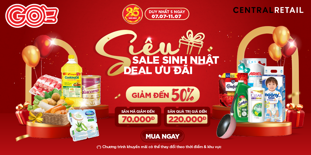 MỪNG SINH NHẬT 25 TUỔI - GO! & Big C KHAO LỚN ĐẾN 50%