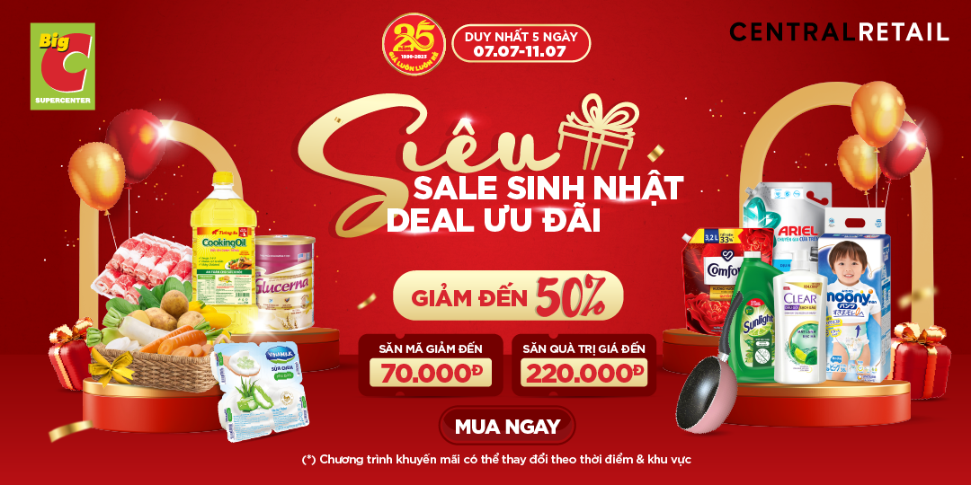 MỪNG SINH NHẬT 25 TUỔI - GO! & Big C KHAO LỚN ĐẾN 50%