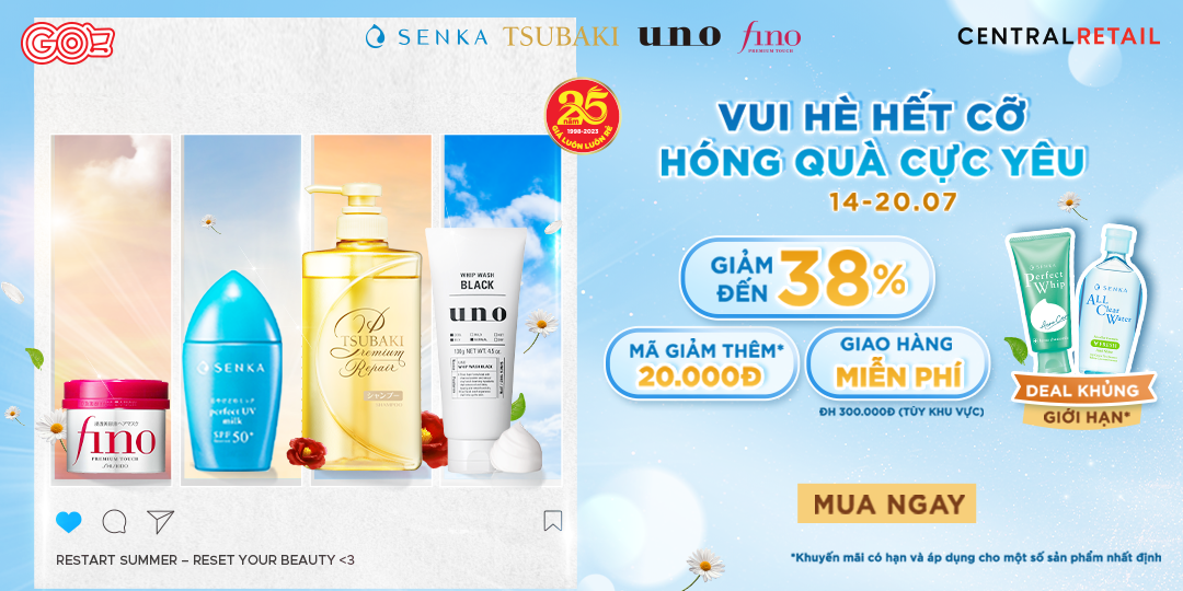 CHẤN ĐỘNG! TSUBAKI, SENKA, UNO VÀ FINO LẠI CHIỀU FAN VỚI DEAL GIẢM ĐẾN 38% 