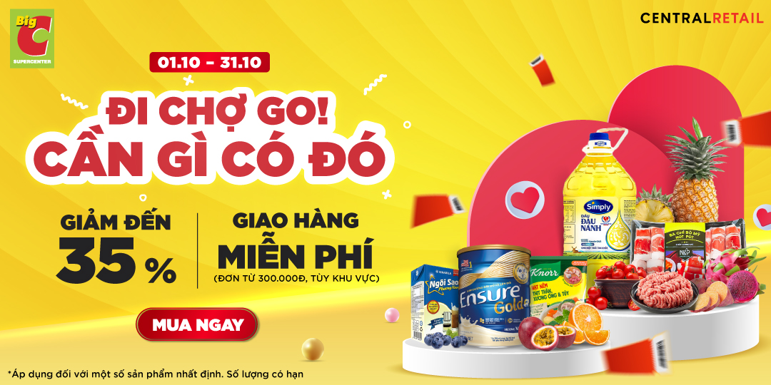 NHÀ CÒN THIẾU GÌ? GHÉ APP GO! & Big C “ÔM” VỀ NGAY!  