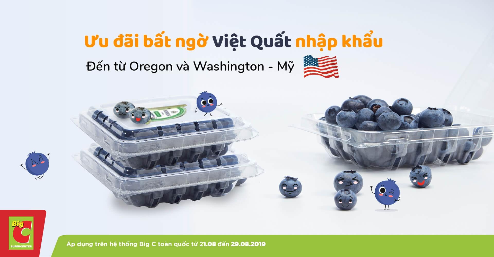 Delicious blueberries imported straight from the US - only at Big C!