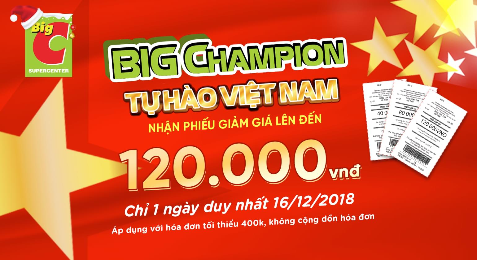 Big C’s special promotion to honor Vietnam team at AFF Cup 
