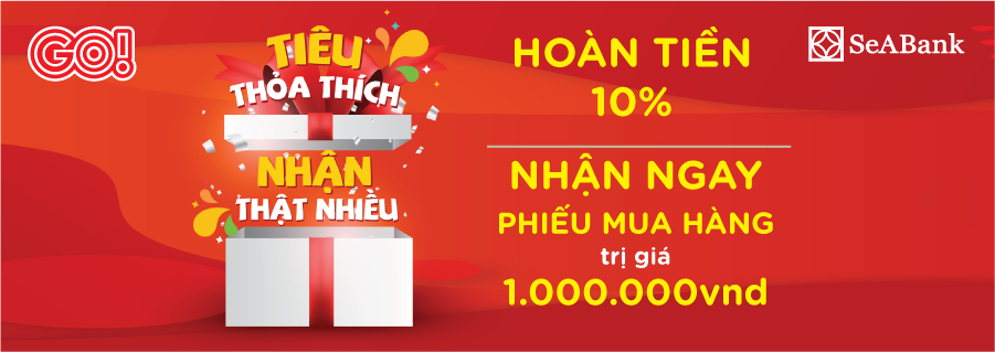 SeABank ưu đãi hoàn tiền cho bạn tự tin “tăng ga” đẩy xe mua sắm