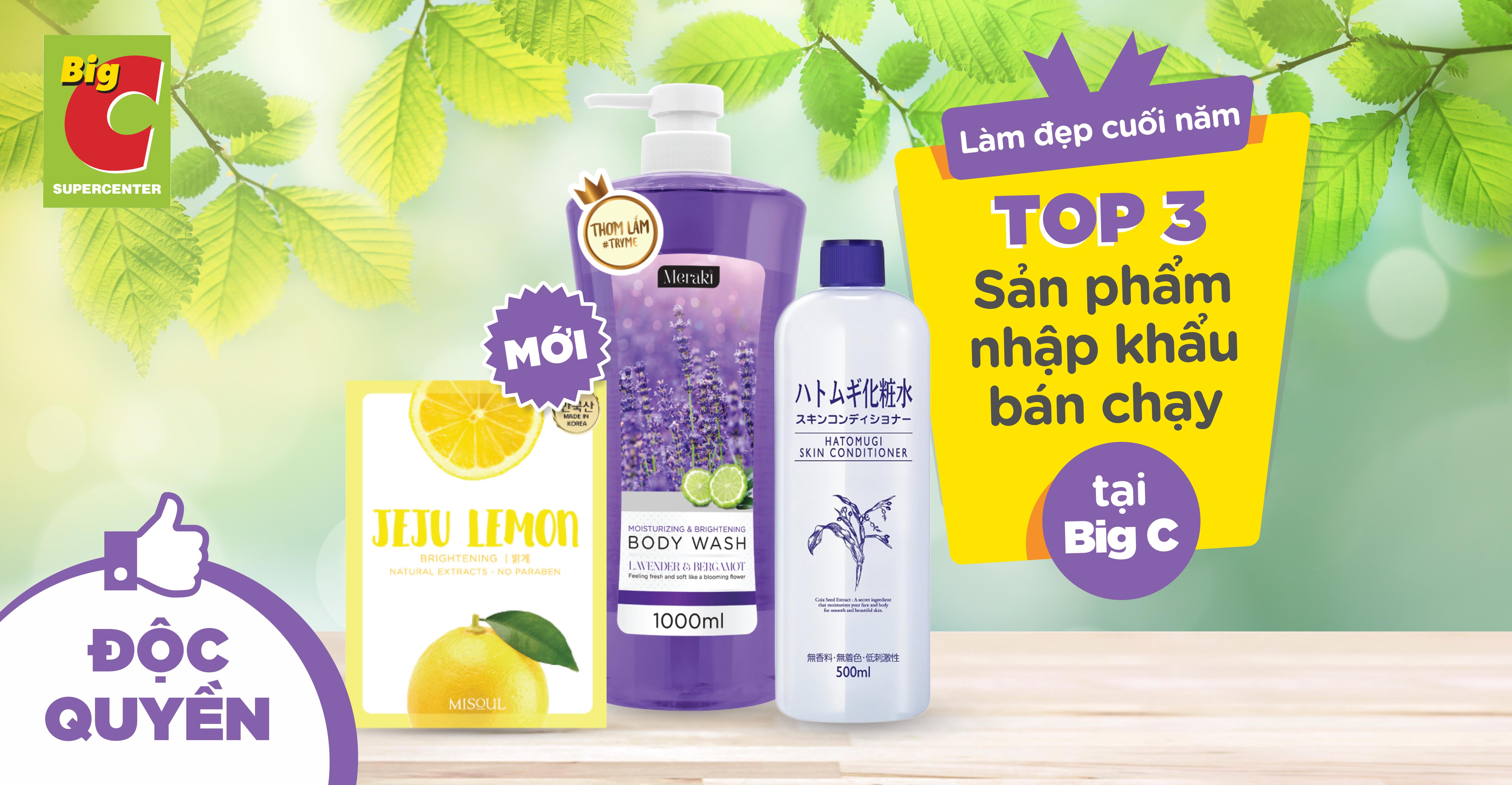 Làm đẹp cuối năm với top 3 sản phẩm nhập khẩu bán chạy tại Big C