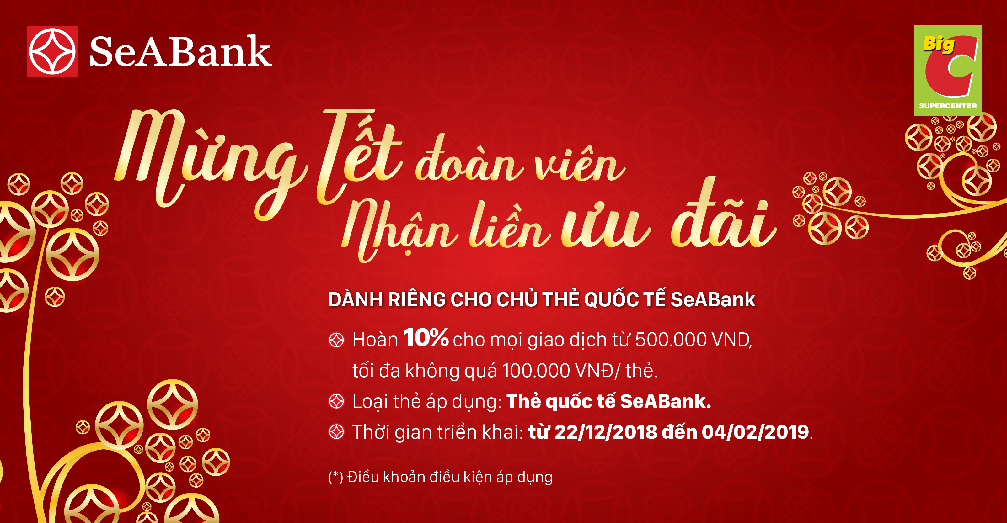 Hoàn tiền 10%, sắm Tết thật thích cùng SeABank