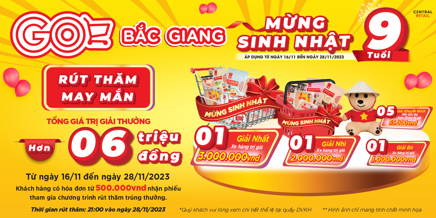 TƯNG BỪNG SINH NHẬT MỪNG GO! BẮC GIANG 9 TUỔI