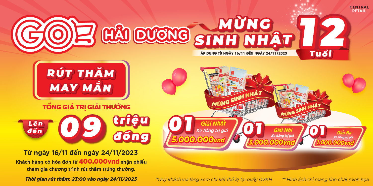 TƯNG BỪNG SINH NHẬT MỪNG GO! HẢI DƯƠNG 12 TUỔI