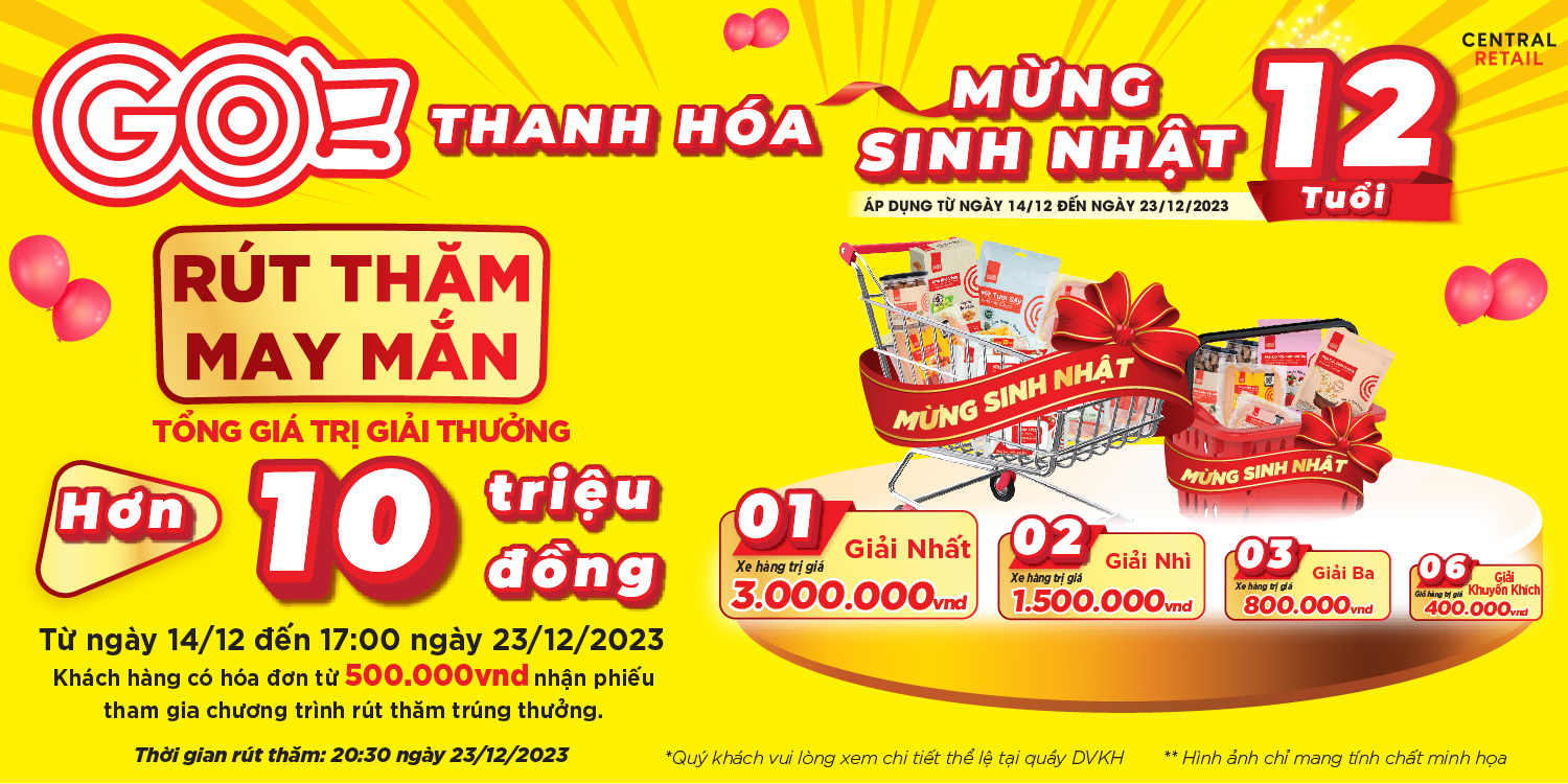 TƯNG BỪNG SINH NHẬT MỪNG GO! THANH HÓA 12 TUỔI