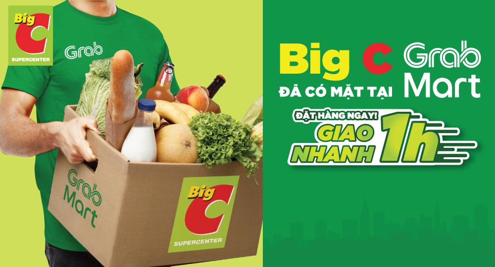 Tưng bừng chào đón thêm 10 cửa hàng Big C trên Grabmart