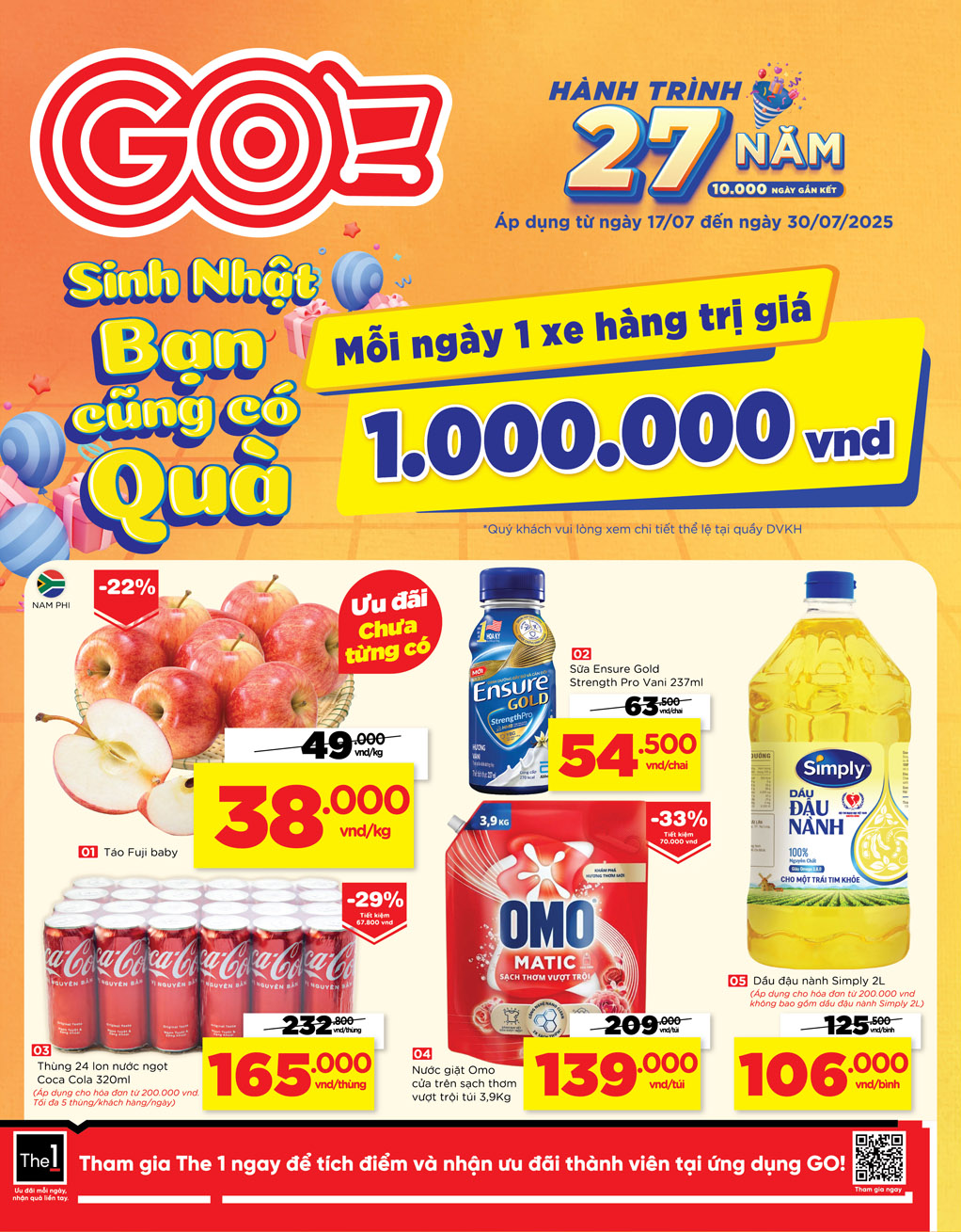 GO! sinh nhật - Bạn cũng có quà 1707
