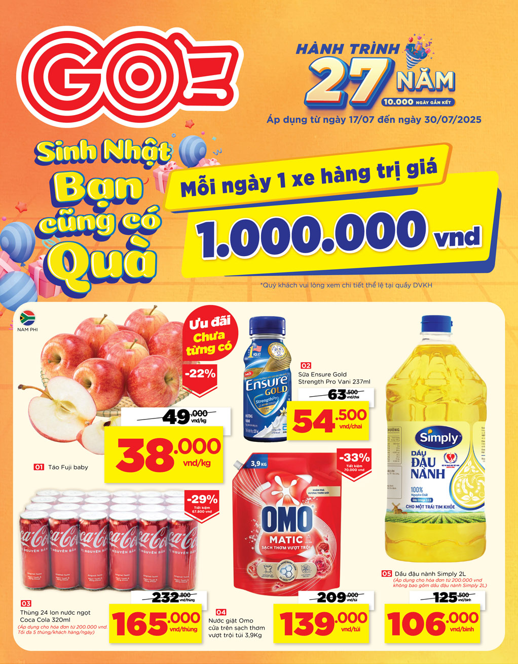 GO! sinh nhật - Bạn cũng có quà 1707
