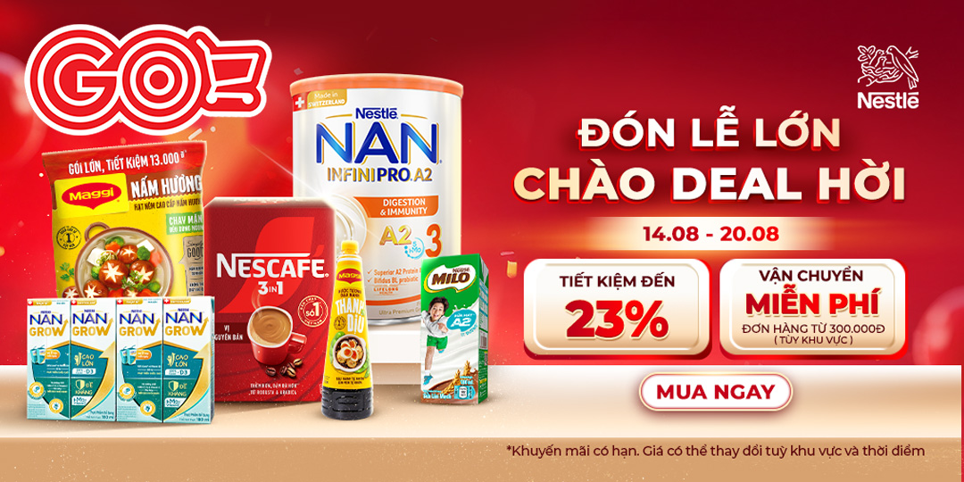 GO! APP x NESTLE: SALE ĐẠI LỄ - HỘI TỤ DEAL SỐC