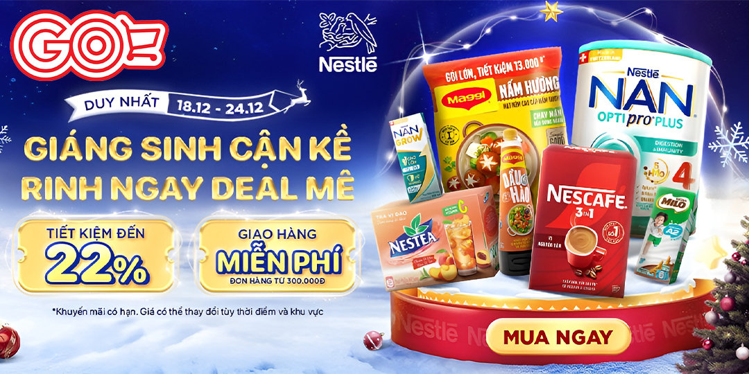 GIÁNG SINH CẬN KỀ - RINH NGAY DEAL NESTLÉ TRÊN GO! APP