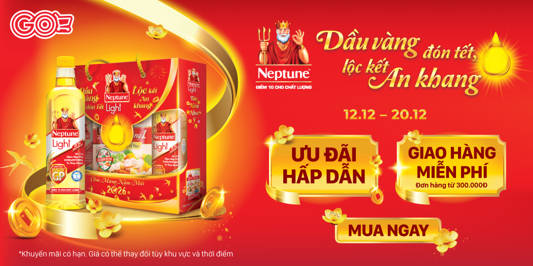 HỘP QUÀ TẾT NEPTUNE – DẦU VÀNG ĐÓN TẾT, LỘC KẾT AN KHANG