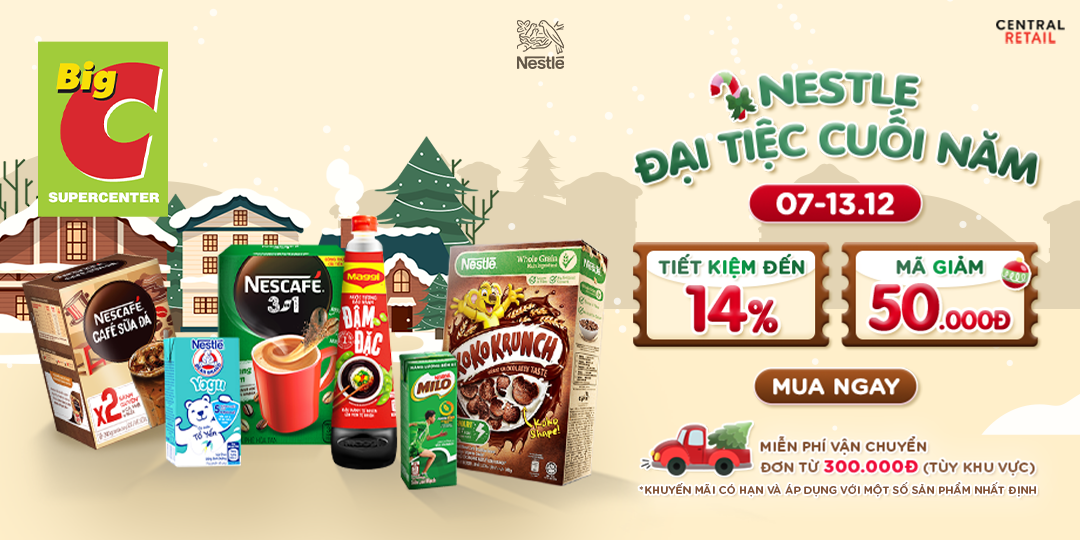 ĐẠI TIỆC CUỐI NĂM - NESTLÉ KHAO ƯU ĐÃI GIẢM ĐẬM