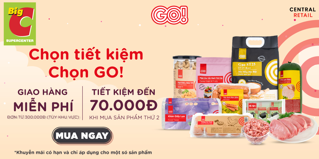 CHỌN THƯƠNG HIỆU GO!, CHỌN TIẾT KIỆM ĐẾN 70.000Đ KHI MUA SẢN PHẨM THỨ 2