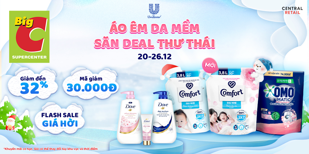 NGÁT HƯƠNG THƠM TỪ DA TỚI TÓC, SĂN DEAL HỜI TỪ UNILEVER