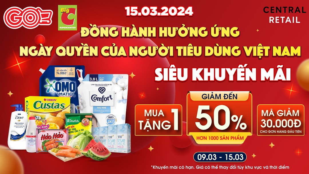 GO! SALE TUẦN LỄ VÀNG - SIÊU KHUYẾN MÃI GIẢM ĐẾN 50%