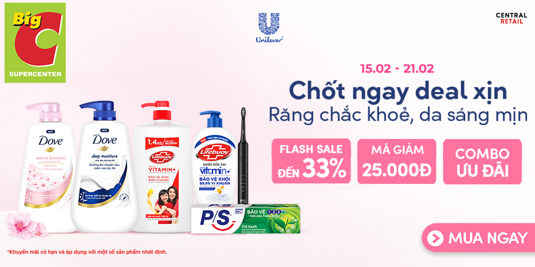 CÒN MÙNG LÀ CÒN TẾT, UNILEVER TUNG ƯU ĐÃI SALE HẾT BỘ SẢN PHẨM CHĂM SÓC CÁ NHÂN