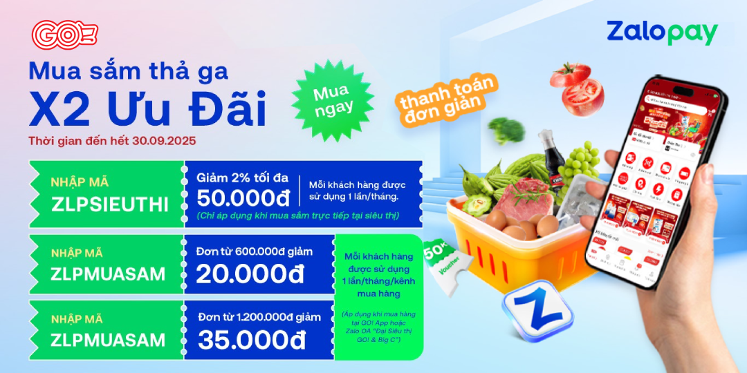 ZALOPAY X GO! APP: KHAO DEAL TO – CHỐT ĐƠN KHỦNG