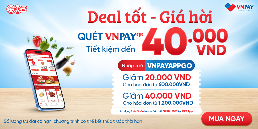 QUÉT VNPAY QR: RINH DEAL TỐT - CHỐT ĐƠN GIÁ HỜI TRÊN GO! APP