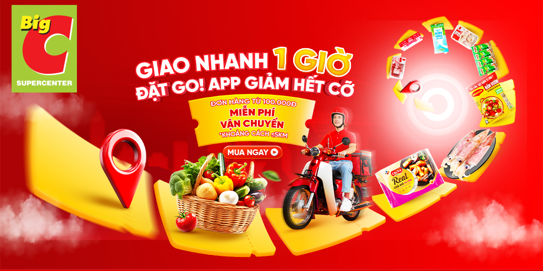 GIAO NHANH 1 GIỜ - ĐẶT GO! APP GIẢM HẾT CỠ