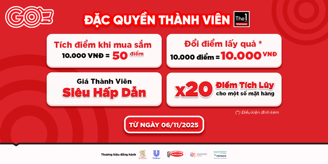 TẢI GO! APP THAM GIA THE 1: TÍCH ĐIỂM DỄ DÀNG - ĐỔI VÔ VÀN QUÀ HẤP DẪN