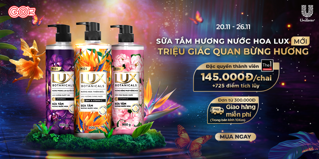 SỮA TẮM HƯƠNG NƯỚC HOA LUX MỚI – TRIỆU GIÁC QUAN BÙNG HƯƠNG 