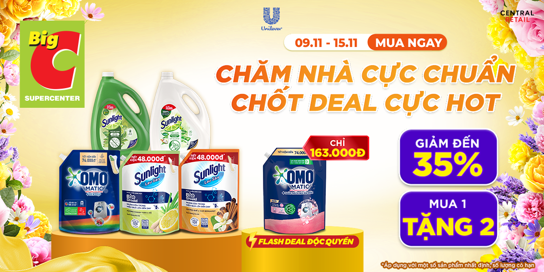 UNILEVER x GO! & Big C CÓ DEAL TO, CHĂM NHÀ CHẲNG CÒN ÂU LO 