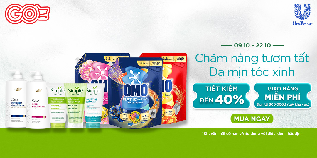 GO! APP x UNILEVER: CHĂM DA TƯƠM TẤT - DA MỊN, TÓC XINH
