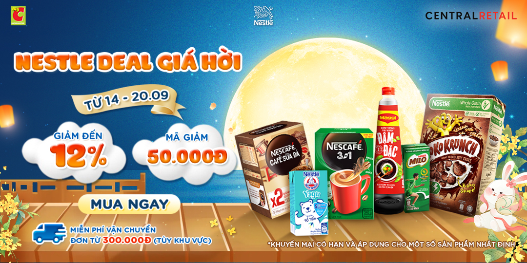 TIẾT KIỆM HƠN KHI HƯỞNG TRỌN ƯU ĐÃI LÊN ĐẾN 50.000Đ CÙNG NESTLE